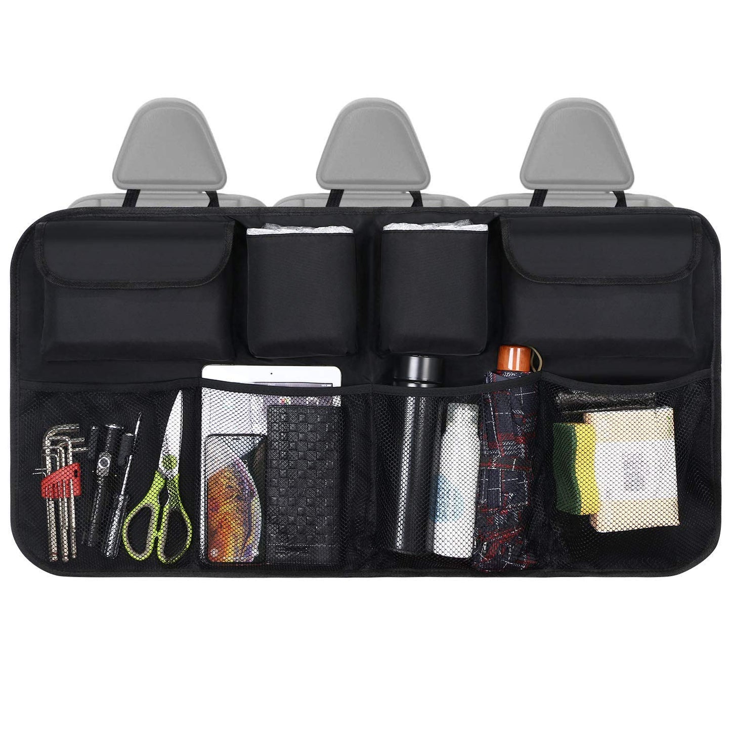URAQT Car Trunk Organizer Bag Multi Pocket Black