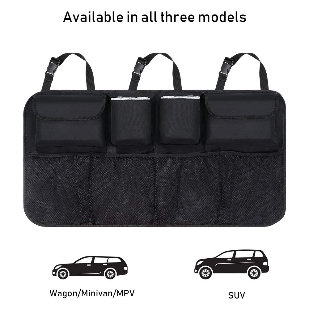 URAQT Car Trunk Organizer Bag Multi Pocket Black