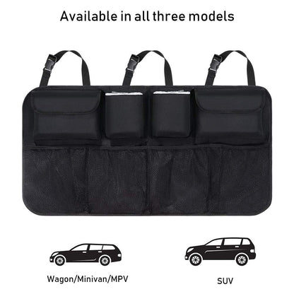URAQT Car Trunk Organizer Bag Multi Pocket Black