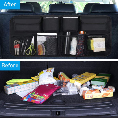 URAQT Car Trunk Organizer Bag Multi Pocket Black