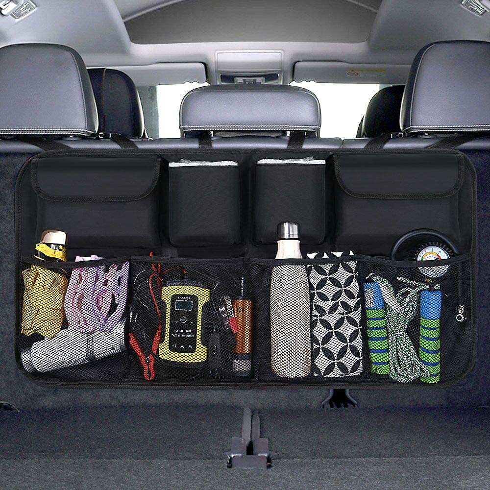 URAQT Car Trunk Organizer Bag Multi Pocket Black