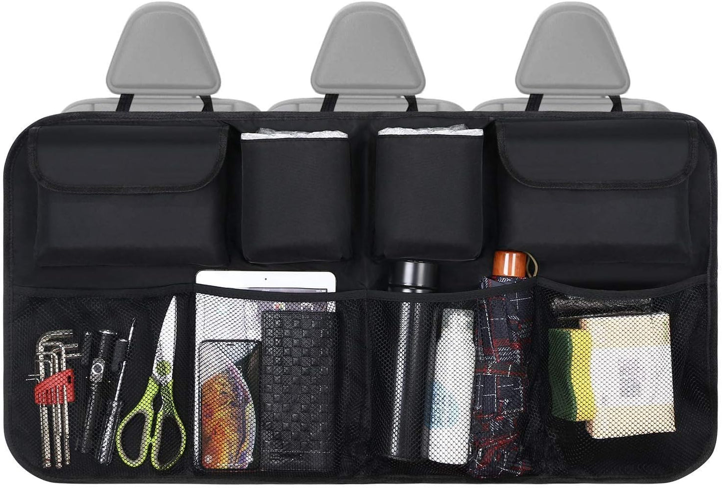 URAQT Car Trunk Organizer Bag Multi Pocket Black